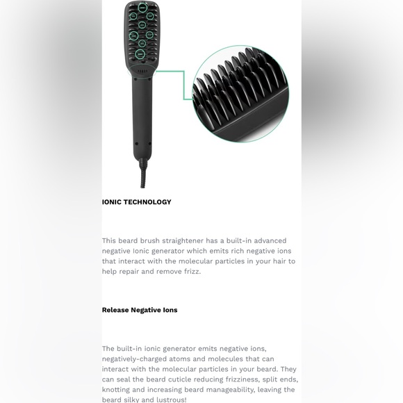 RAPID BEARD IONIC BEARD STRAIGHTENING BRUSH - Picture 10 of 16